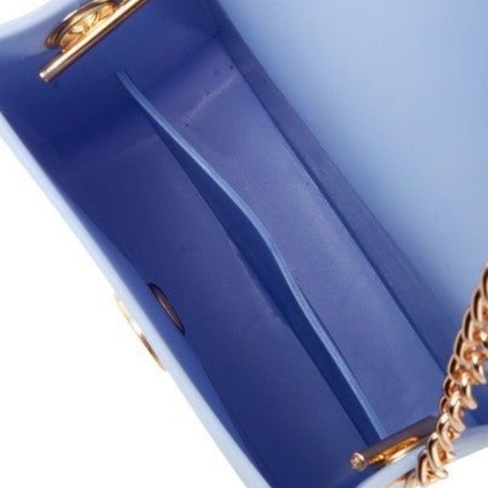 Elegant Blue Mini Bag with Gold Bee Detail - Picture 4 of 13